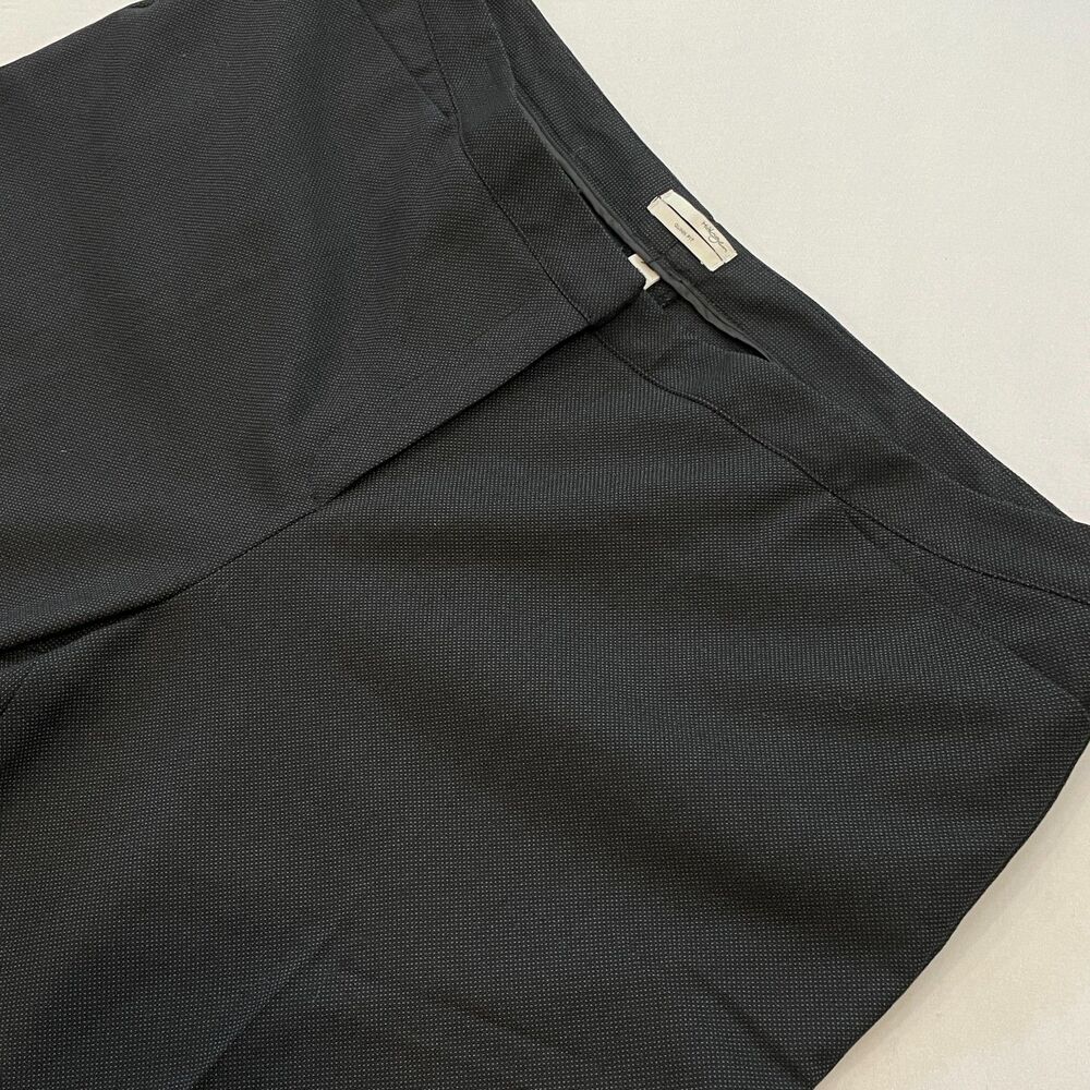 ~ Black Slacks 16p Halogen Quinn Office Work Pants Trousers Petite Straight Boot